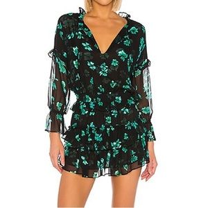 MISA Los Angeles Lolita Mini Dress -Emerald Floral